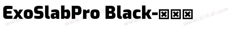 ExoSlabPro Black字体转换